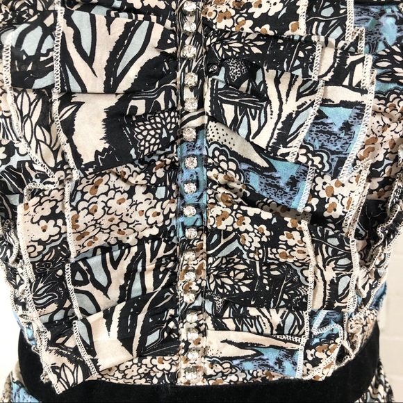 Tracy Reese 100% silk ruched strapless dress - Picture 3 of 7